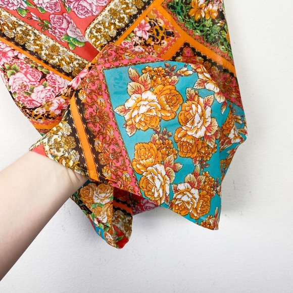 Kut From The Kloth Floral Patchwork Draped Tank L - Picture 7 of 7